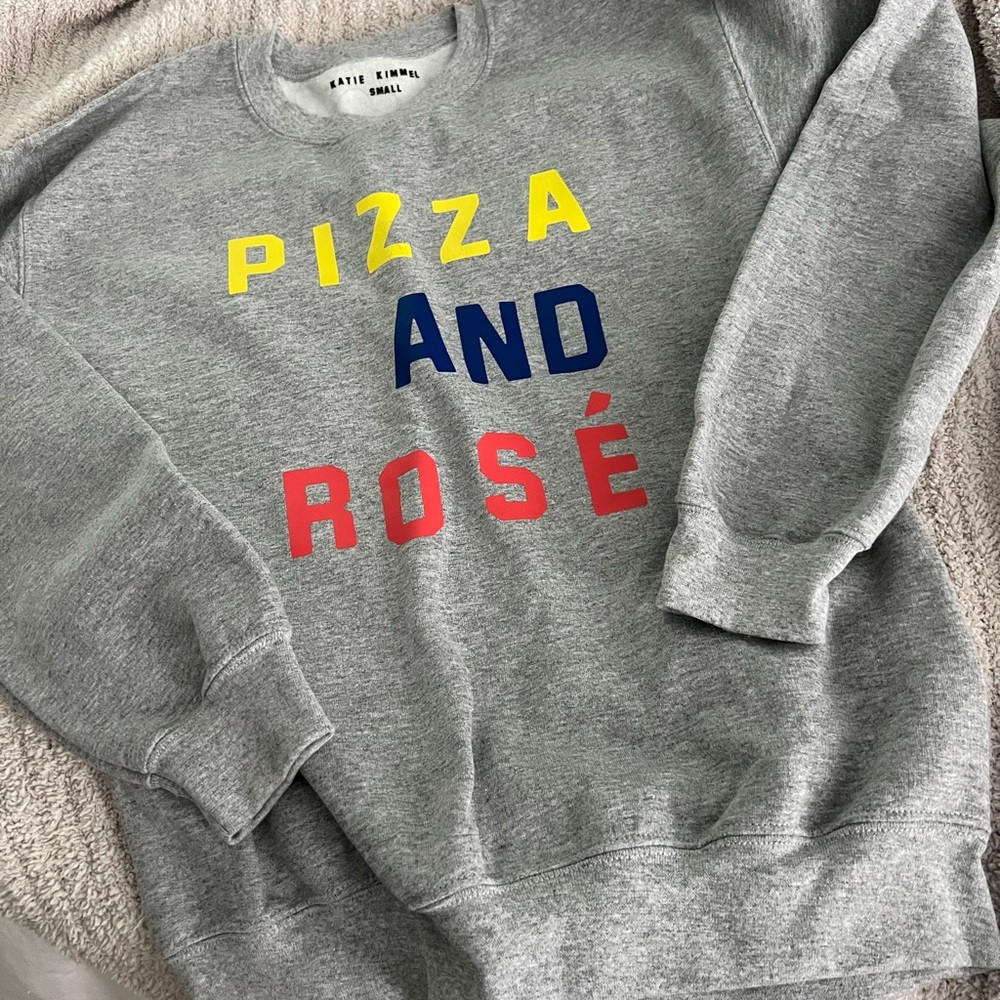 NEW Grey Sweatshirt with Colorful Text